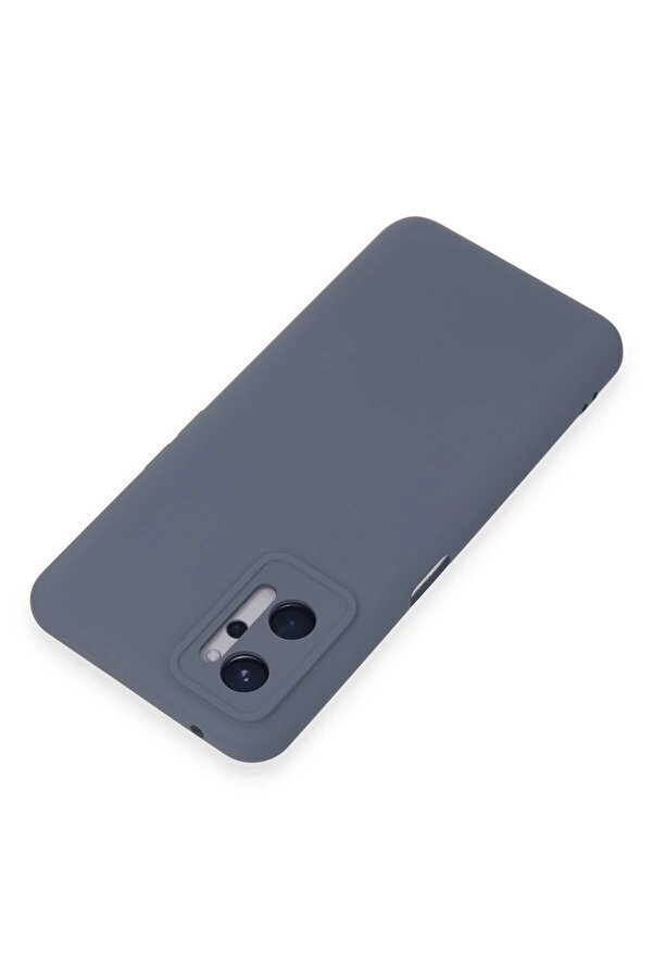 Realme 9İ 4G Kılıf Nano İçi̇ Kadi̇fe Si̇li̇kon - Gri̇ - Dropx7620-9003