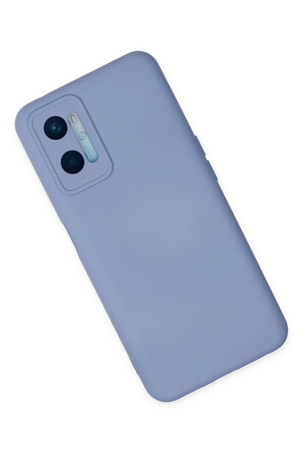 Oppo A96 Kılıf Nano İçi̇ Kadi̇fe Si̇li̇kon - Li̇la - Dropx2599-8888