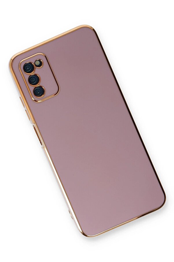 Samsung Galaxy A03S Kılıf Volet Si̇li̇kon - Mor - Dropx4557-4567