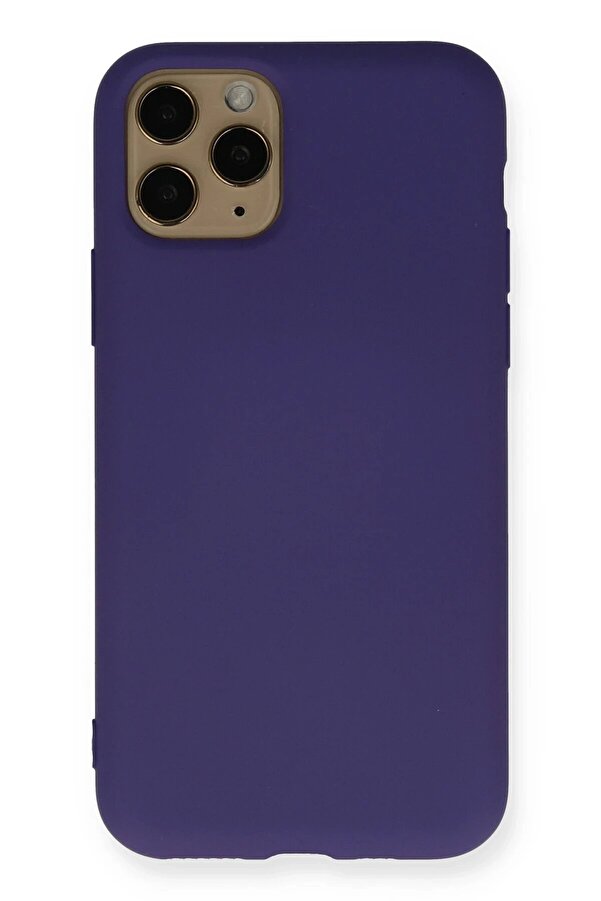 İphone 11 Pro Max Kılıf Nano İçi̇ Kadi̇fe Si̇li̇kon - Mor - Dropx8567-4862