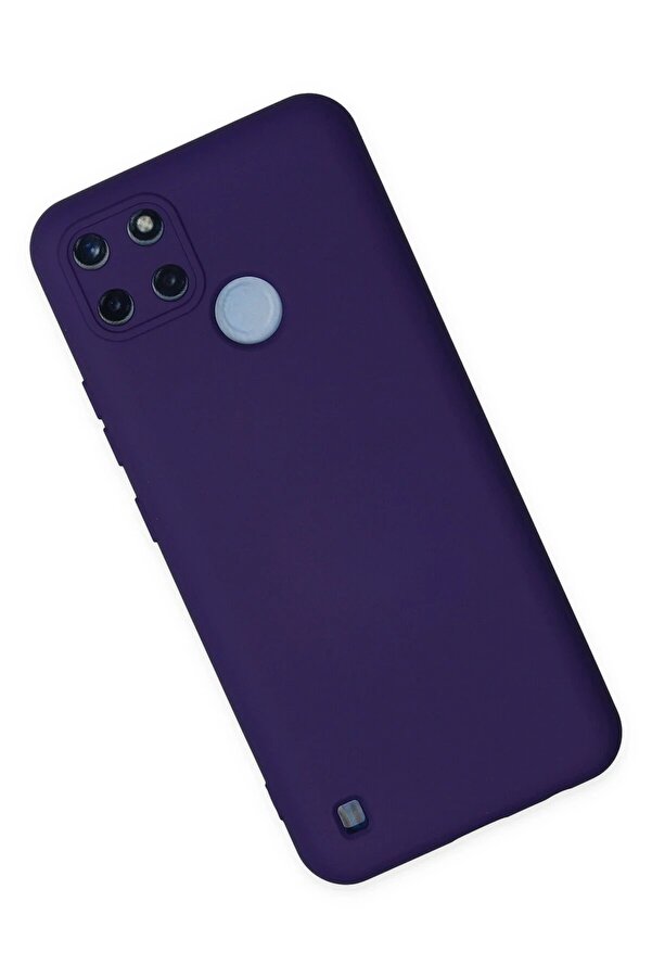 Realme C25Y Kılıf Nano İçi̇ Kadi̇fe Si̇li̇kon - Mor - Dropx5877-8013