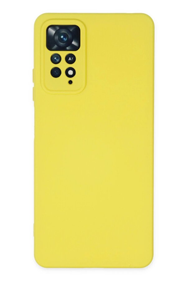 Xi̇aomi̇ Redmi̇ Note 11 Pro Kılıf Nano İçi̇ Kadi̇fe Si̇li̇kon - Sarı - Dropx9016-1046