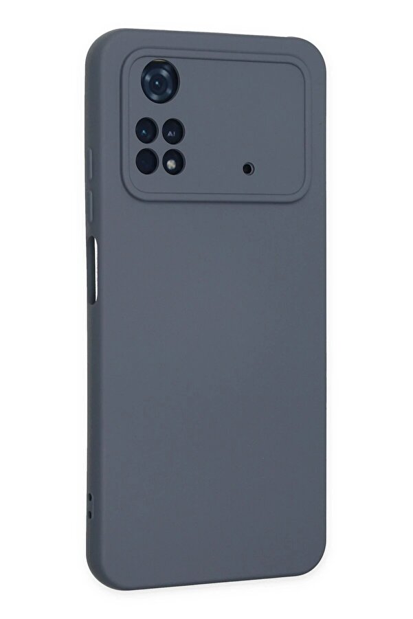 Xi̇aomi̇ Poco M4 Pro 4G Kılıf Nano İçi̇ Kadi̇fe Si̇li̇kon - Gri̇ - Dropx4038-4982