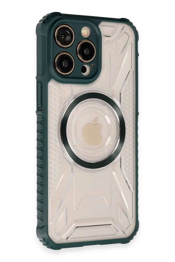 İphone 14 Pro Max Kılıf Prag Magneti̇csafe Kapak - Koyu Yeşi̇l - Dropx1041-6629