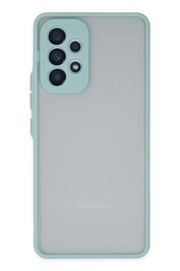 CepteToptan Samsung Galaxy A53 5G Kılıf Montreal Silikon Kapak - Turkuaz - DROPX2444-7708