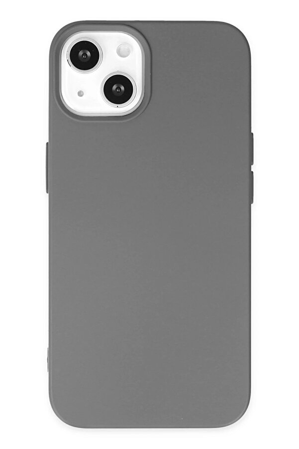 İphone 14 Plus Kılıf Nano İçi̇ Kadi̇fe Si̇li̇kon - Gri̇ - Dropx9340-1582