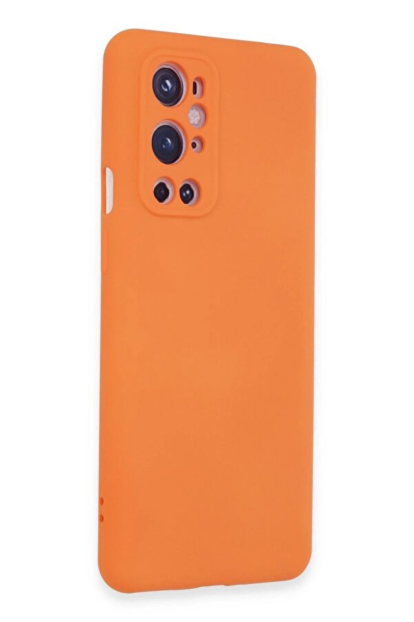 One Plus 9 Pro Kılıf Nano İçi̇ Kadi̇fe Si̇li̇kon - Turuncu - Dropx9101-8549