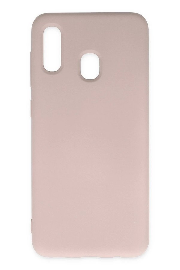 CepteToptan Samsung Galaxy A20 Kılıf Nano içi Kadife Silikon - Pudra - DROPX6958-9051