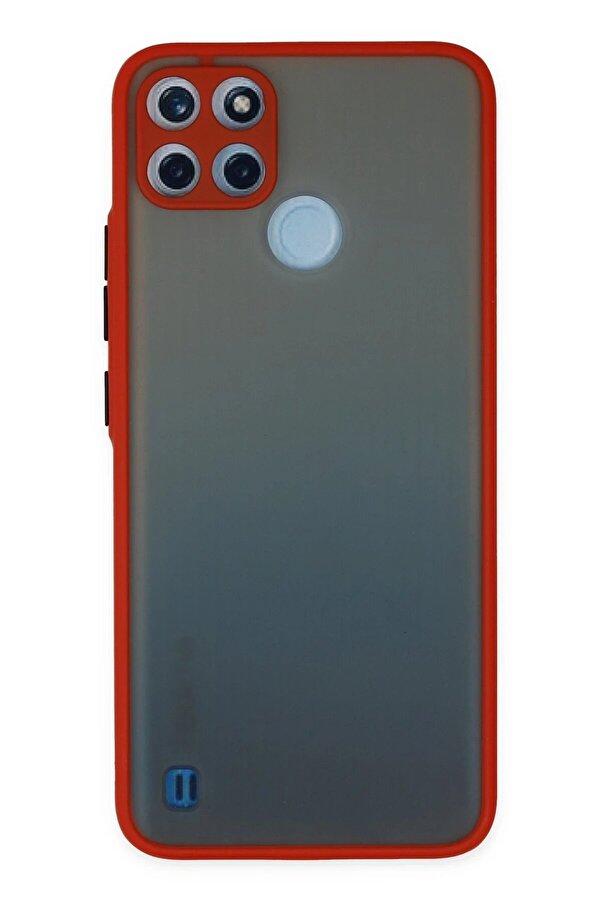 Realme C21Y Kılıf Montreal Si̇li̇kon Kapak - Kırmızı - Dropx5690-2618
