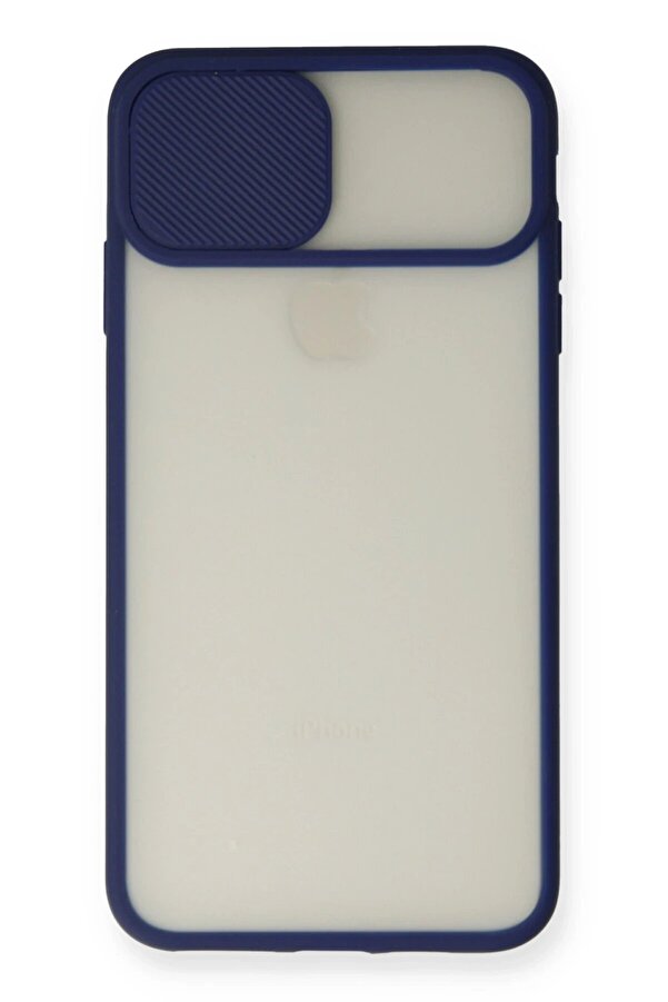 İphone X Kılıf Palm Buzlu Kamera Sürgülü Si̇li̇kon - Laci̇vert - Dropx7023-2978