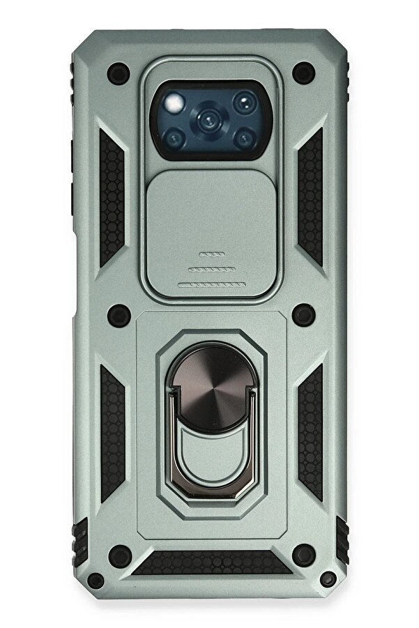 Xi̇aomi̇ Pocophone X3 Kılıf Pars Lens Yüzüklü Si̇li̇kon - Yeşi̇l - Dropx7571-5723