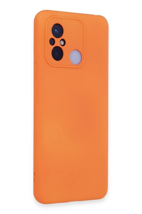 Xi̇aomi̇ Redmi̇ 12C Kılıf Nano İçi̇ Kadi̇fe Si̇li̇kon - Turuncu - Dropx8191-8531