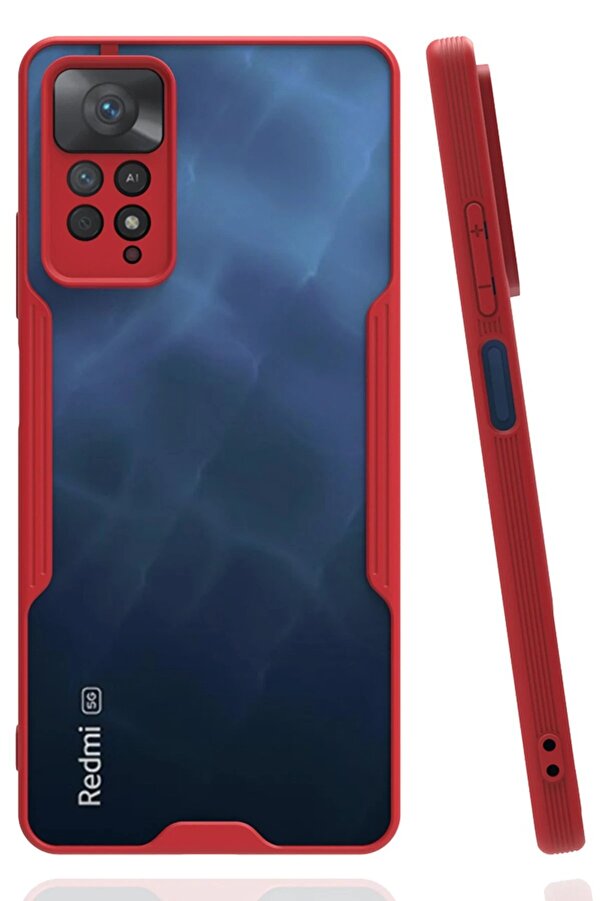Xi̇aomi̇ Redmi̇ Note 11 Pro Kılıf Plati̇n Si̇li̇kon - Kırmızı - Dropx7062-3352