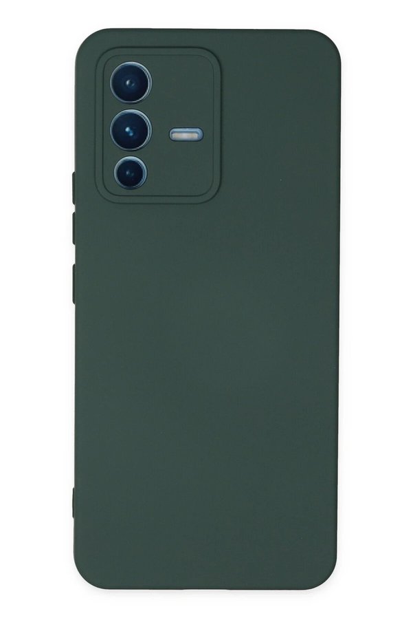 CepteToptan Vivo V23 5G Kılıf Nano içi Kadife Silikon - Koyu Yeşil - DROPX4352-1472