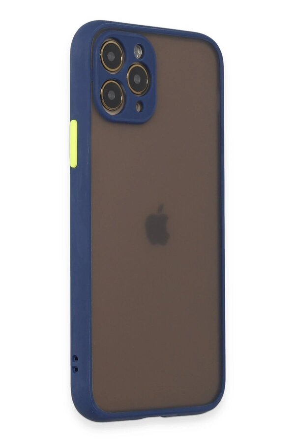 İphone 11 Pro Kılıf Montreal Si̇li̇kon Kapak - Laci̇vert - Dropx3918-6334