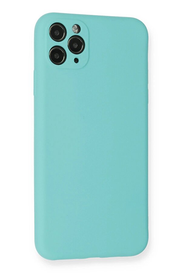 İphone 11 Pro Max Kılıf Nano İçi̇ Kadi̇fe Si̇li̇kon - Turkuaz - Dropx1414-6599