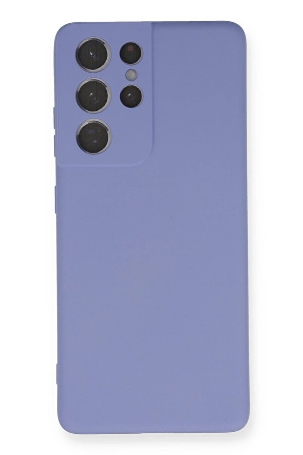 Samsung Galaxy S21 Ultra Kılıf Nano İçi̇ Kadi̇fe Si̇li̇kon - Li̇la - Dropx4562-9182