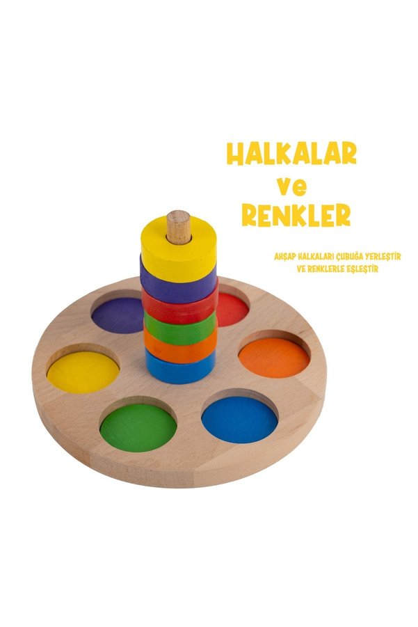 Bee Smart Halkalar ve Renkler Eğitici Oyuncak Öğretici Geliştirici Oyuncak Çocuk Için Hediye