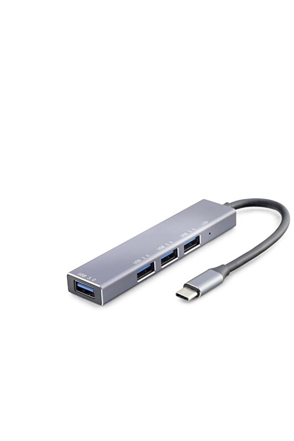 Evi̇mdeyokyok Type-C 3.0 Hub 4 Port 5 Gbps Gri̇ Hdx7043