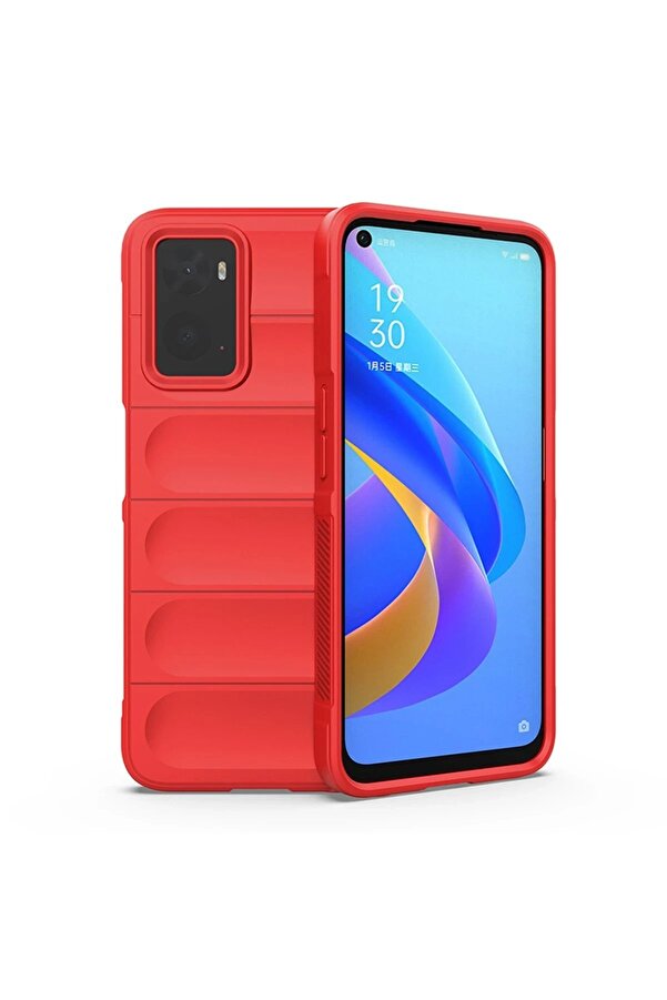 Realme 9İ 4G Kılıf Opti̇mum Si̇li̇kon - Kırmızı - Dropx2421-1480