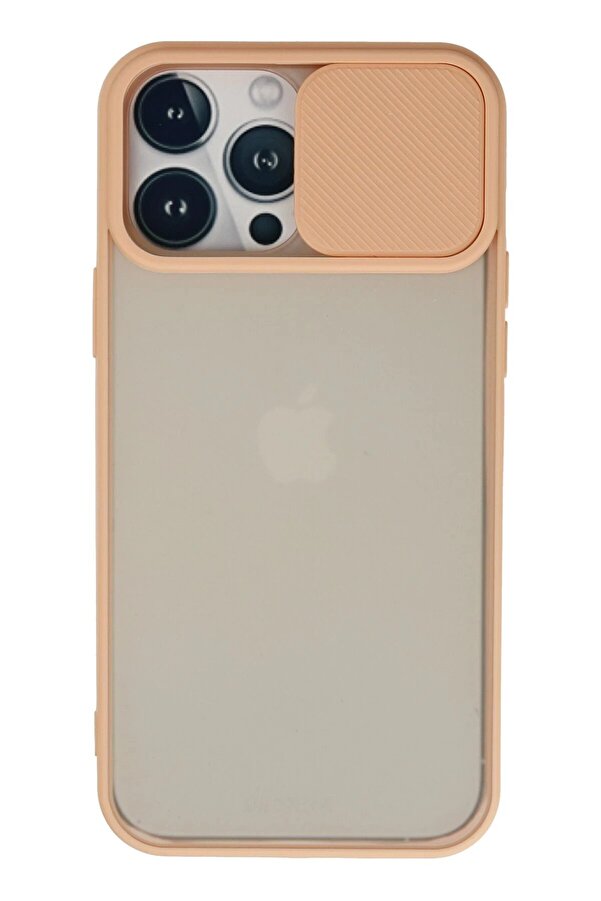 İphone 13 Pro Max Kılıf Palm Buzlu Kamera Sürgülü Si̇li̇kon - Pembe - Dropx9404-7064