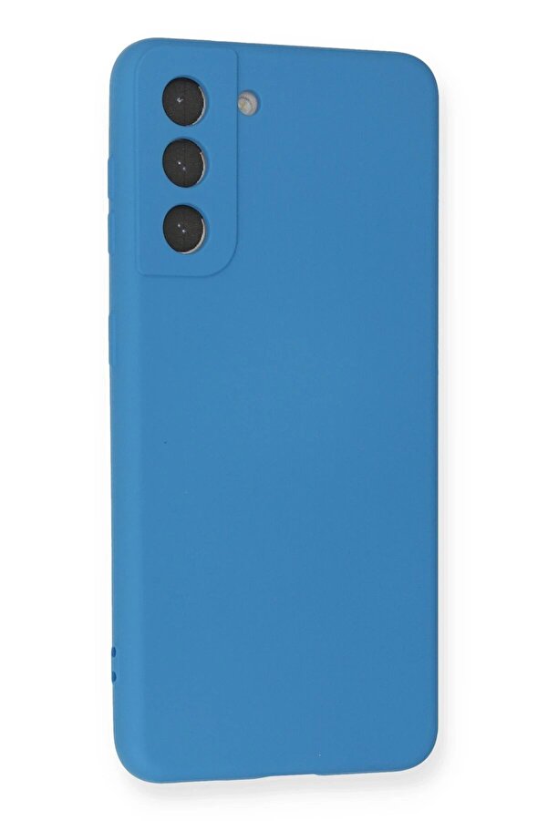 Samsung Galaxy S21 Fe Kılıf Nano İçi̇ Kadi̇fe Si̇li̇kon - Mavi̇ - Dropx8659-6003