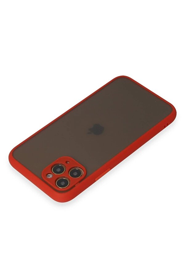 İphone 11 Pro Kılıf Montreal Si̇li̇kon Kapak - Kırmızı - Dropx2986-3919