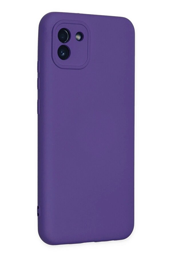 Samsung Galaxy A03 Kılıf Nano İçi̇ Kadi̇fe Si̇li̇kon - Mor - Dropx6011-1047