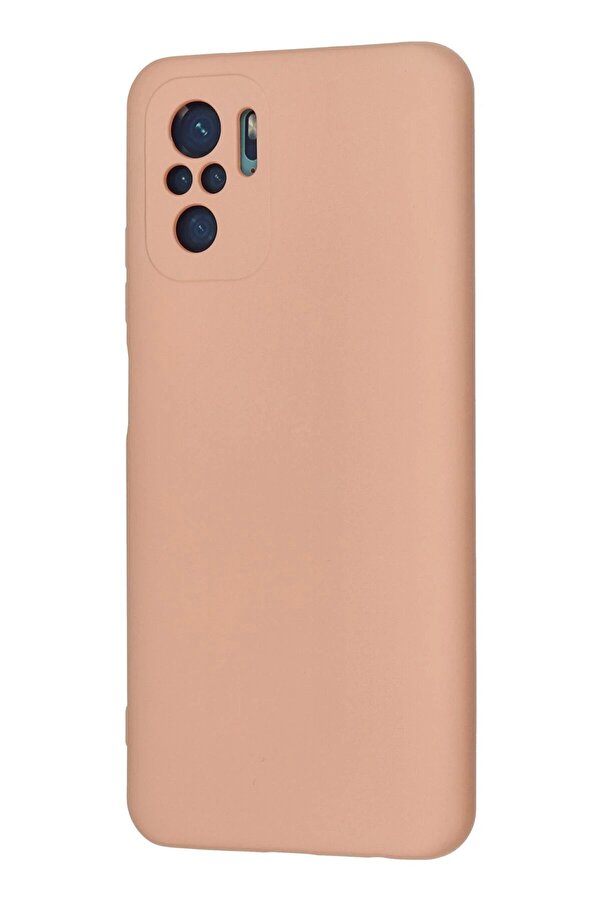 Xi̇aomi̇ Redmi̇ Note 10 Kılıf Nano İçi̇ Kadi̇fe Si̇li̇kon - Pudra - Dropx2686-5299