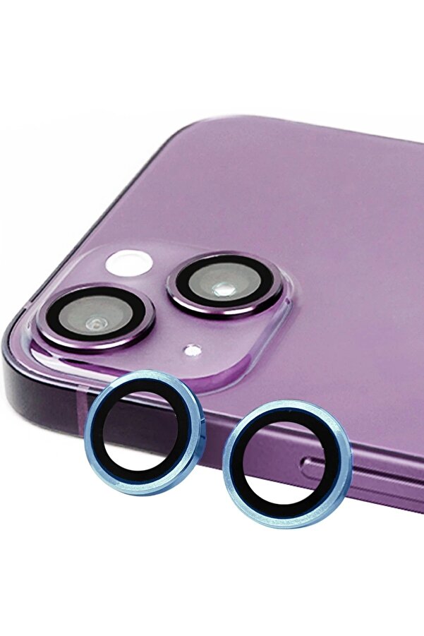 İphone 15 Plus Uyumlu Raze Metal Kamera Lens - Mavi̇ - Dropx1194-1901