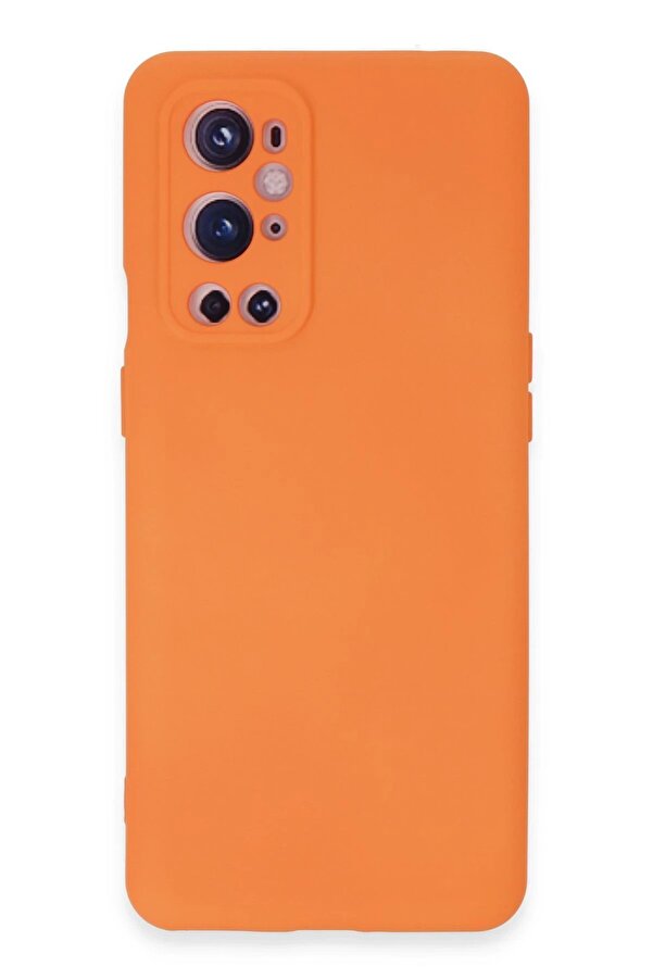 One Plus 9 Pro Kılıf Nano İçi̇ Kadi̇fe Si̇li̇kon - Turuncu - Dropx9101-8549