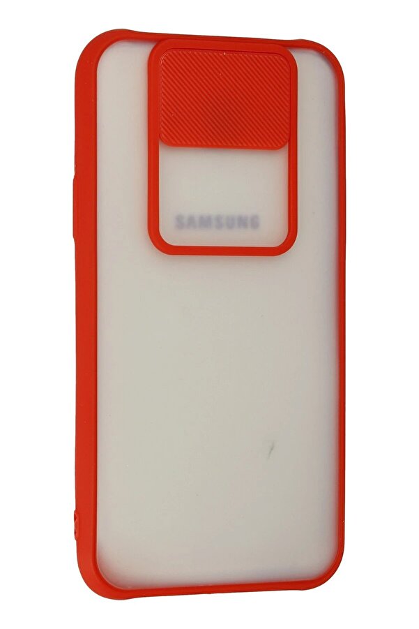Samsung Galaxy J7 Kılıf Palm Buzlu Kamera Sürgülü Si̇li̇kon - Kırmızı - Dropx6786-4231
