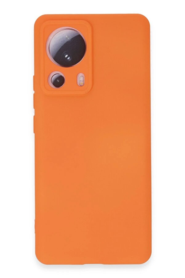 CepteToptan Xiaomi Mi 13 Lite Kılıf Nano içi Kadife Silikon - Turuncu - DROPX5310-8632