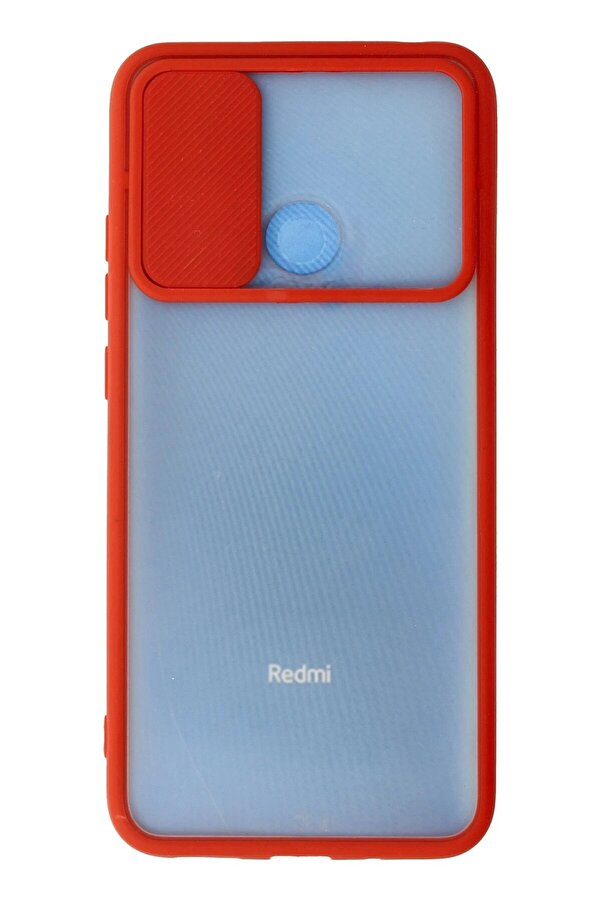 Xi̇aomi̇ Redmi̇ 9C Kılıf Palm Buzlu Kamera Sürgülü Si̇li̇kon - Kırmızı - Dropx6415-1390