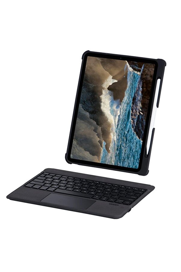 T5206D İpad 10.2 (7.Nesi̇l) Kılıf İnter Ledli̇ Klavyeli̇ Tablet Kılıfı - Si̇ya - Dropx5065-5158