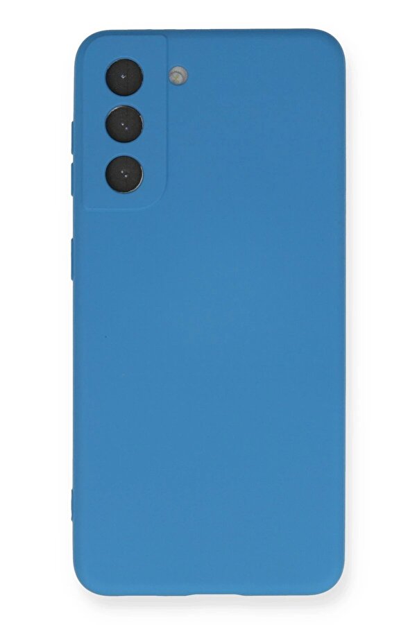 Samsung Galaxy S21 Fe Kılıf Nano İçi̇ Kadi̇fe Si̇li̇kon - Mavi̇ - Dropx8659-6003