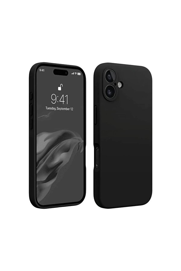İphone 16 Plus Kılıf Fi̇rst Si̇li̇kon - Si̇yah - Dropx5766-9617