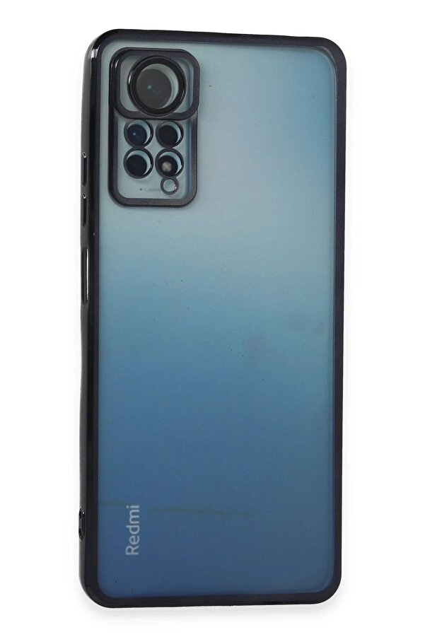 Xi̇aomi̇ Redmi̇ Note 12 Pro 4G Kılıf Lensli̇ Si̇li̇kon - Si̇yah - Dropx9164-3894