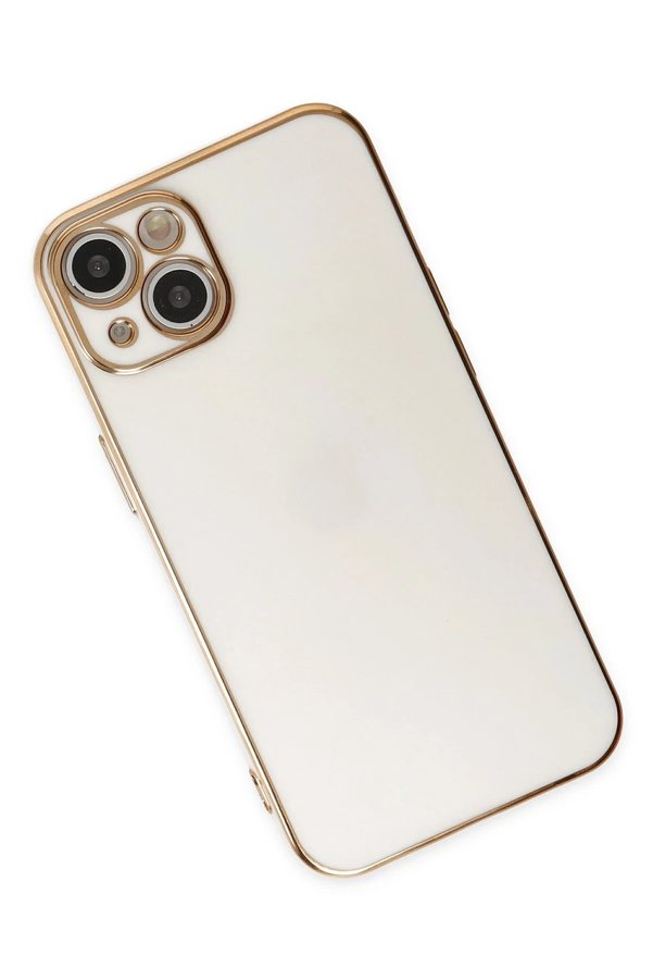 İphone 14 Kılıf Volet Si̇li̇kon - Beyaz - Dropx8486-4628