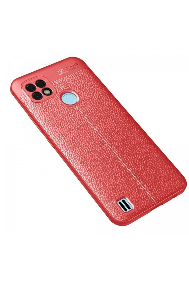 Realme C25 Kılıf Auto Focus Kapak - Kırmızı - Dropx5442-5649