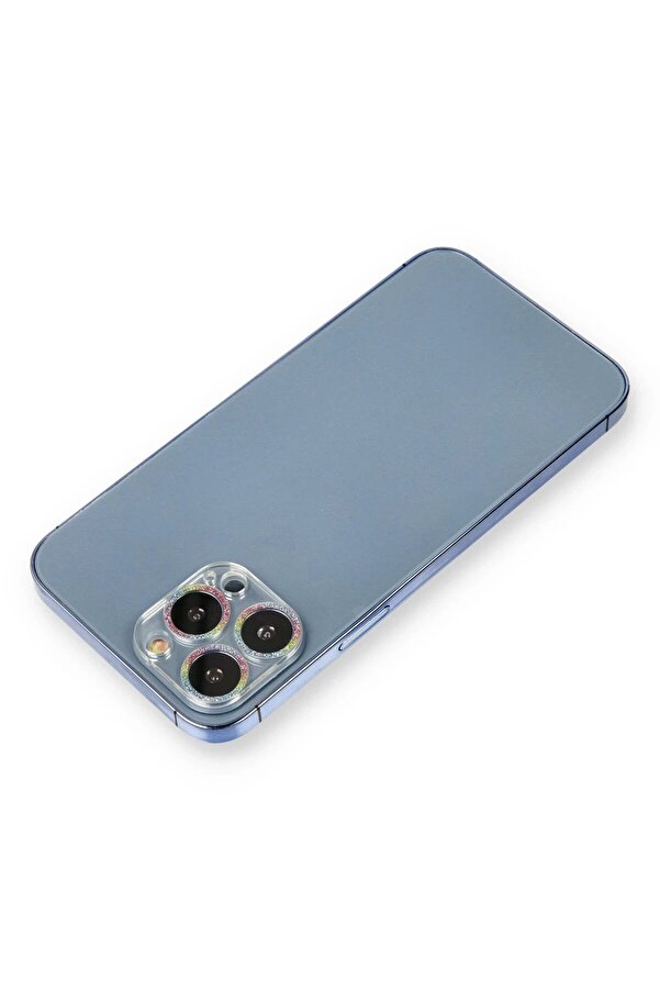 İphone 13 Pro Shi̇ne Kamera Lens Koruma Cam - Rai̇nbow - Dropx1956-8853