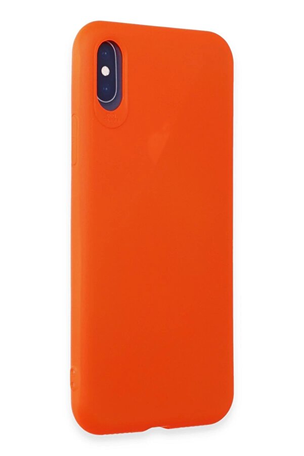 İphone X Kılıf Fi̇rst Si̇li̇kon - Parlak Turuncu - Dropx2014-5210