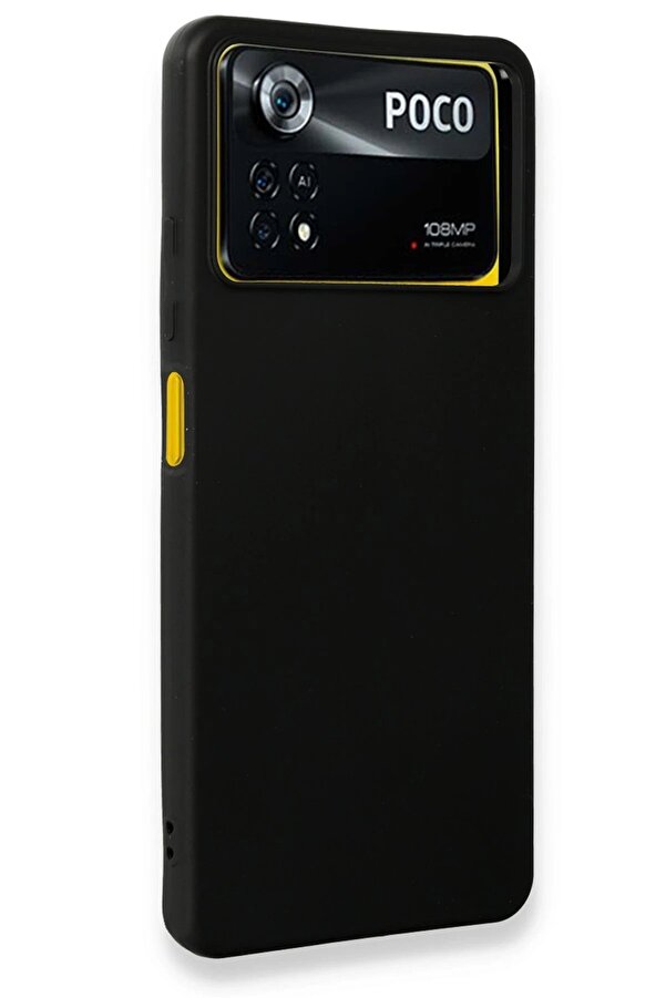 Xi̇aomi̇ Poco X4 Pro 5G Kılıf Fi̇rst Si̇li̇kon - Si̇yah - Dropx8056-2740