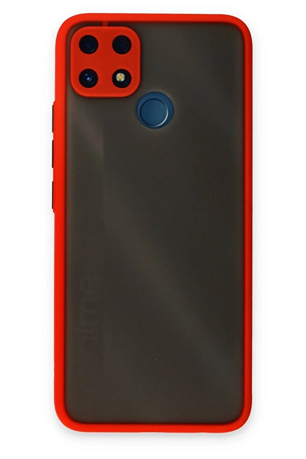 Realme C25 Kılıf Montreal Si̇li̇kon Kapak - Kırmızı - Dropx9441-6926