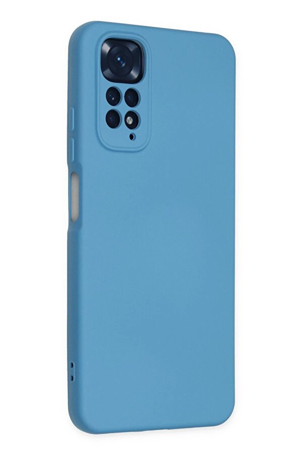 Xi̇aomi̇ Redmi̇ Note 11 Kılıf Nano İçi̇ Kadi̇fe Si̇li̇kon - Mavi̇ - Dropx8849-9394
