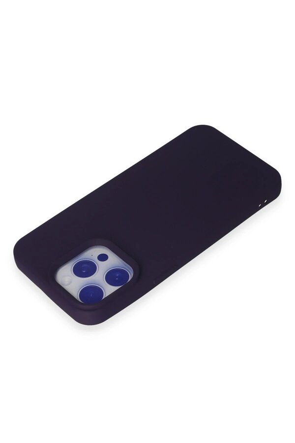 İphone 15 Pro Max Kılıf Nano İçi̇ Kadi̇fe Si̇li̇kon - Mor - Dropx2456-8124