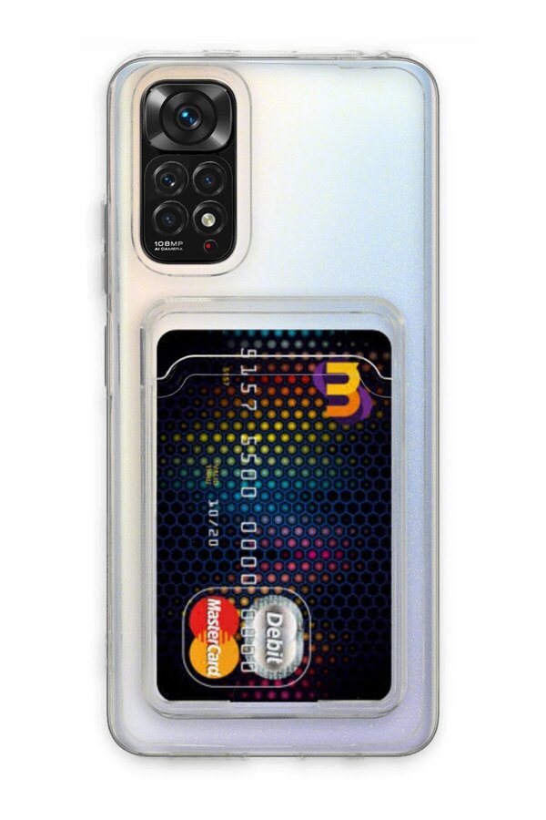 CepteToptan Xiaomi Redmi Note 11 Pro Kılıf Kart Şeffaf Silikon - Şeffaf - DROPX8646-5058