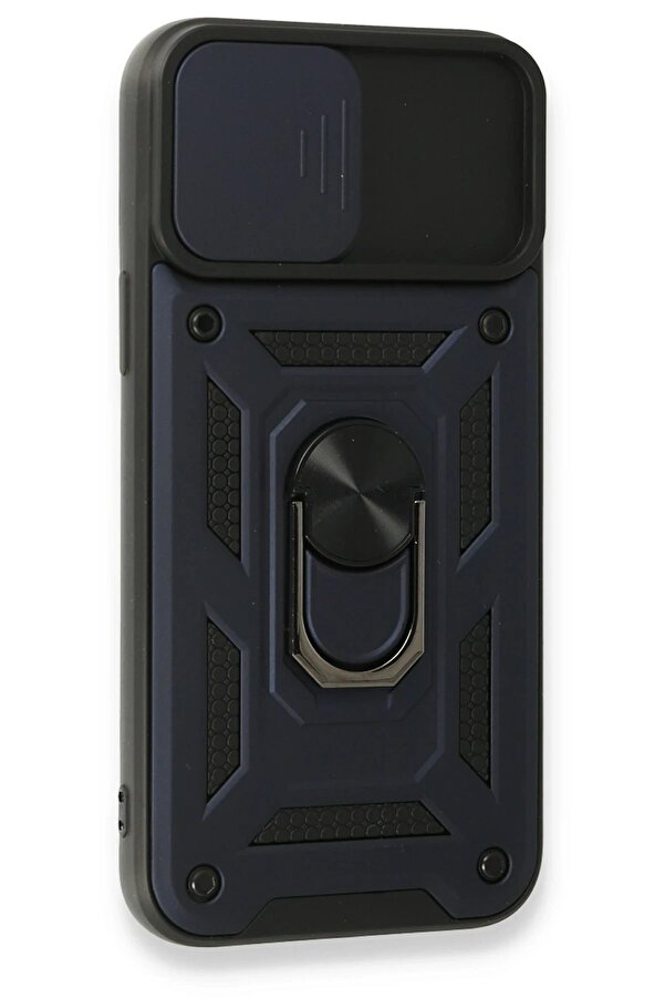İphone 15 Pro Max Kılıf Pars Lens Yüzüklü Si̇li̇kon - Laci̇vert - Dropx2169-6482
