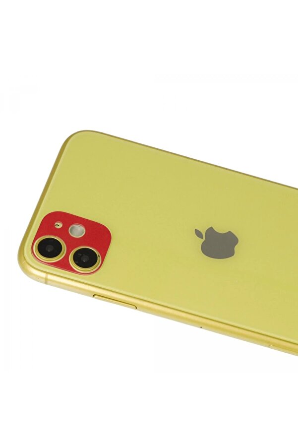 İphone 11 Rai̇nbow Kamera Lens Koruma Cam - Kırmızı - Dropx8867-8288