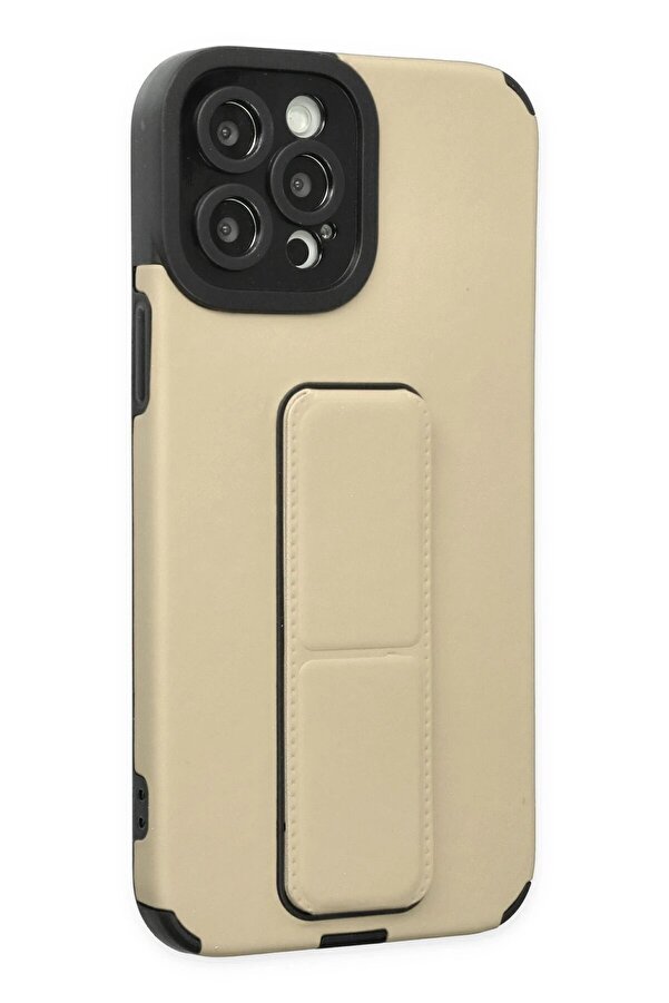 İphone 12 Pro Max Kılıf Mega Standlı Si̇li̇kon - Gold - Dropx9584-7070